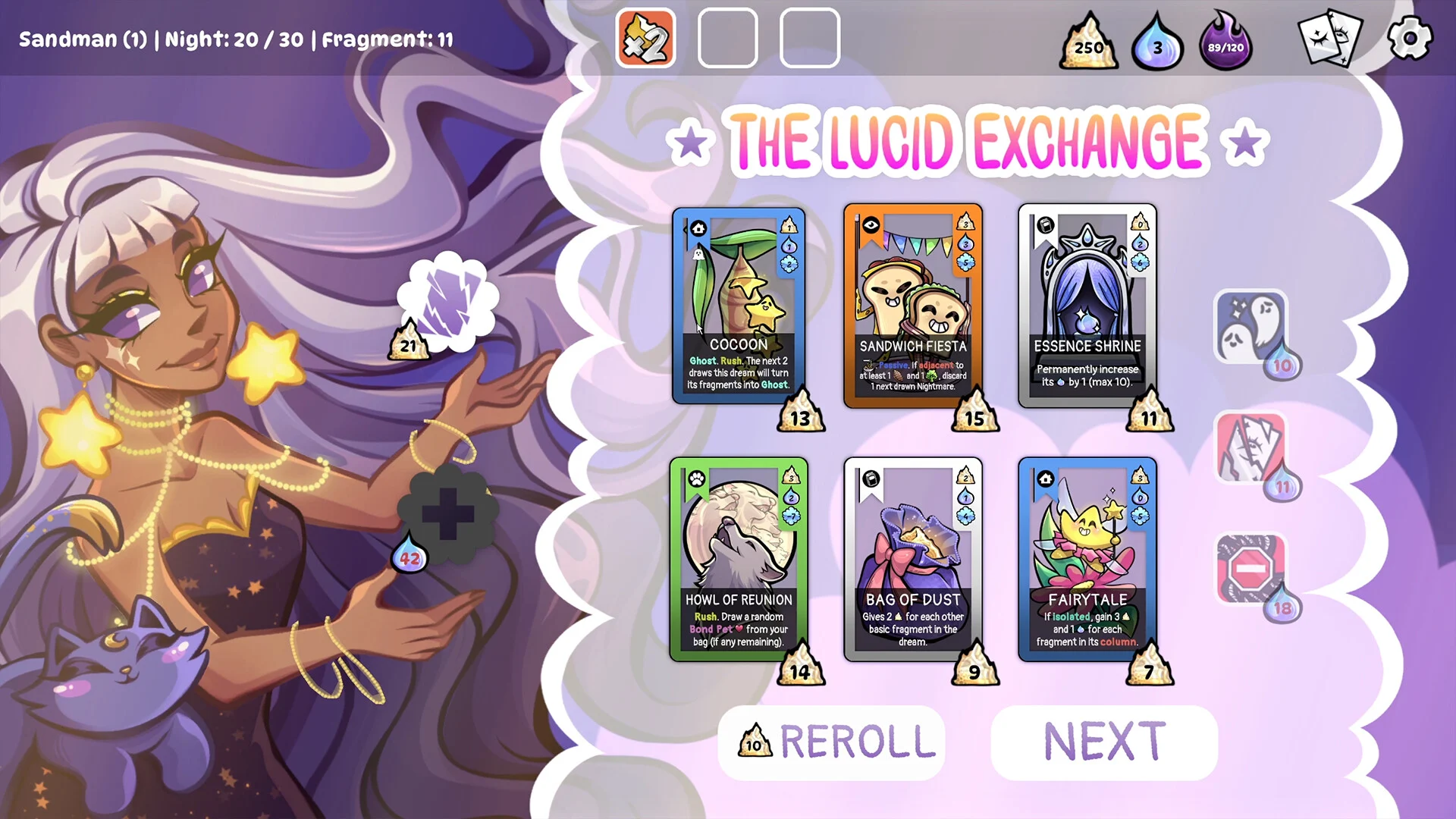 Bag of Dreams: de Lucid Exchange, de winkel tussen de rondes