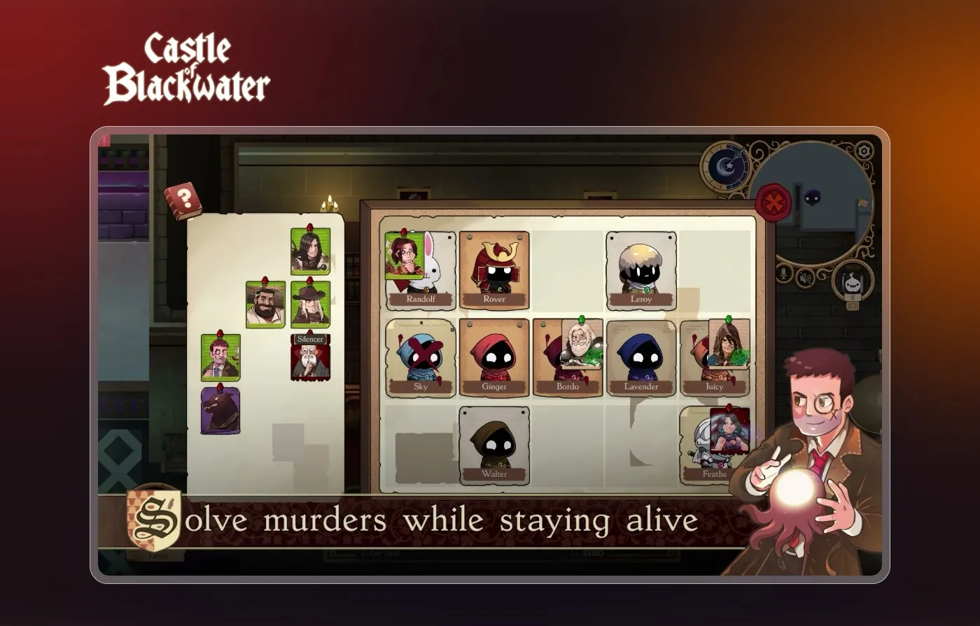 Castle of Blackwater: een ronde in het kasteel, met het logo van de game erboven
