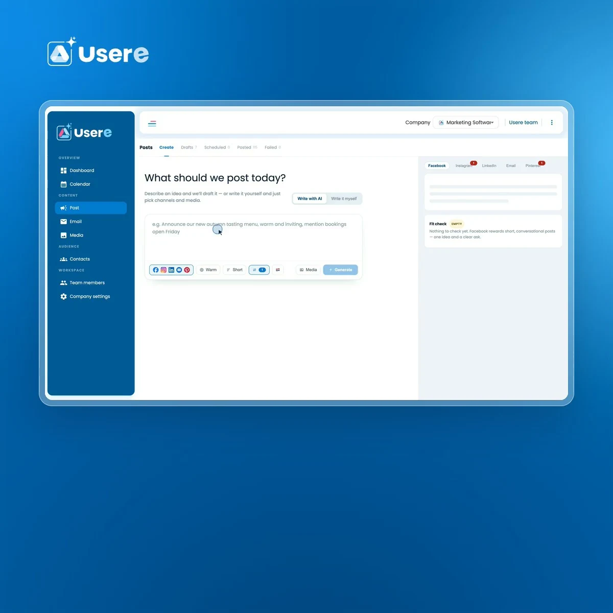 Usere - AI Marketing Platform