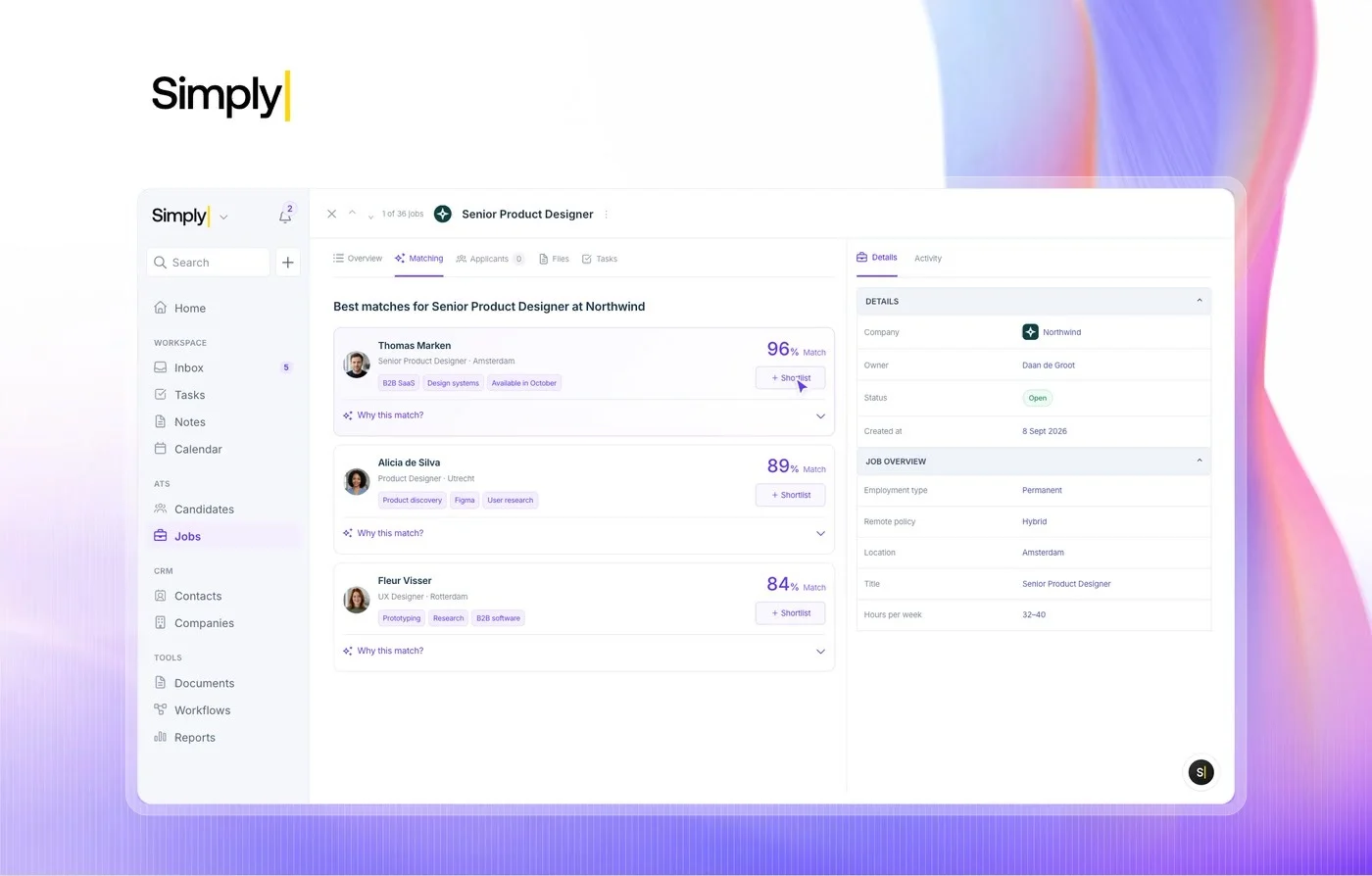 Simply - AI-Native CRM & ATS