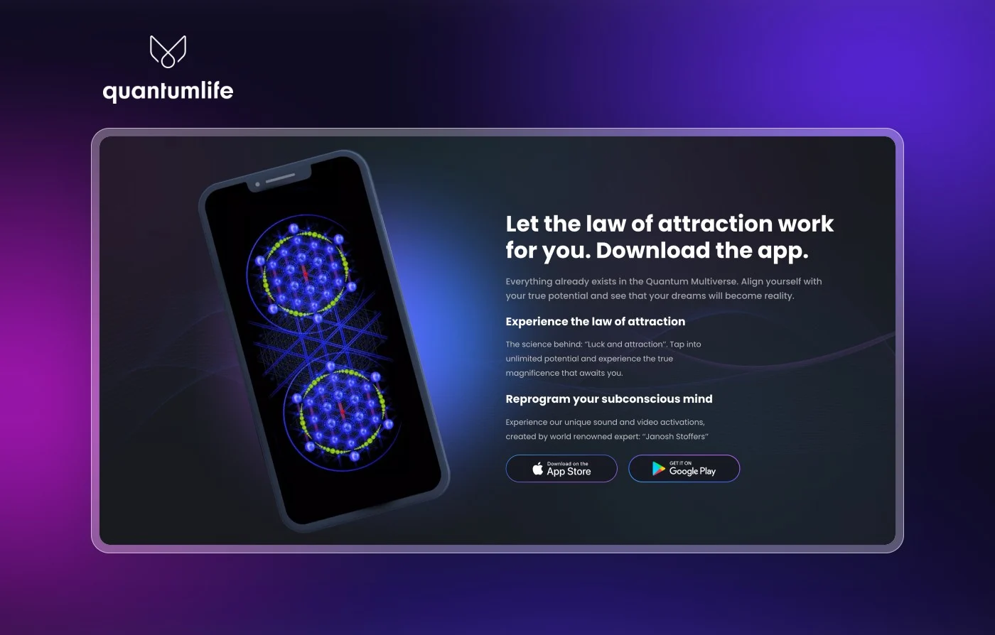 Quantum Life — app-website